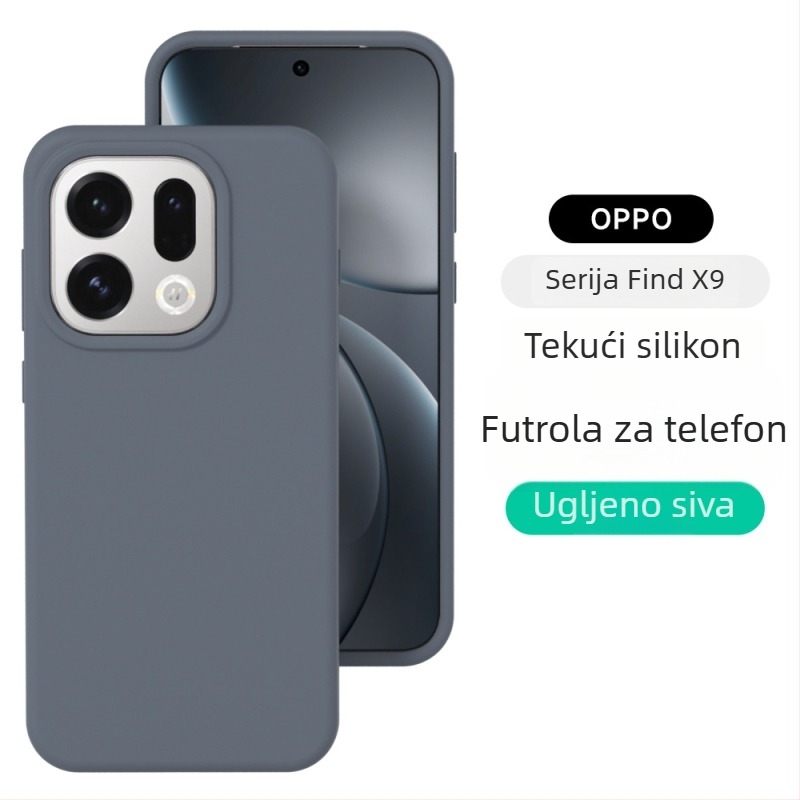 Kućište od tekućeg silikona s punim pokrićem za Oppo Reno 15 Pro – mekan dodir, otpornost na padove, mat završetak; boje: bijela, ružičasta, žuta, crvena, ljubičasta, siva, zelena, smeđa, plava, crna, antik bijela.