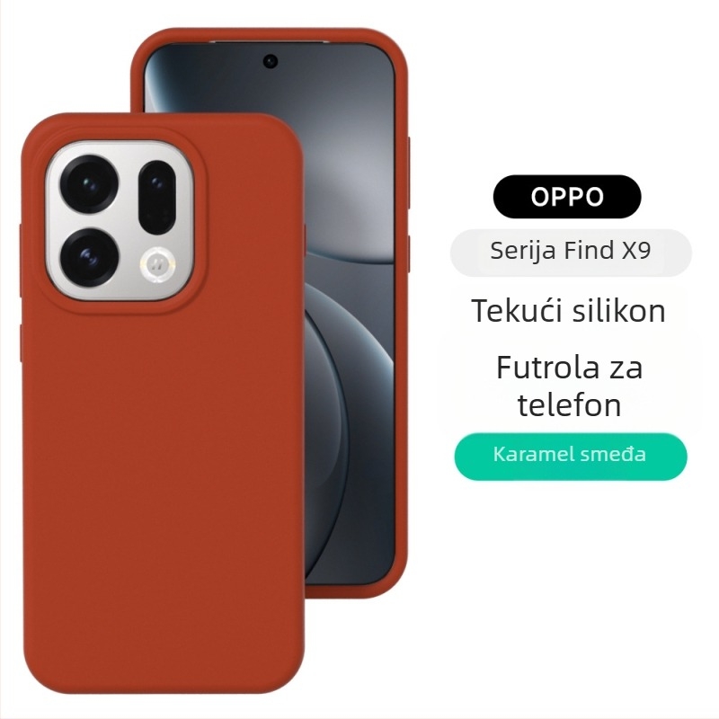 Kućište od tekućeg silikona s punim pokrićem za Oppo Reno 15 Pro – mekan dodir, otpornost na padove, mat završetak; boje: bijela, ružičasta, žuta, crvena, ljubičasta, siva, zelena, smeđa, plava, crna, antik bijela.