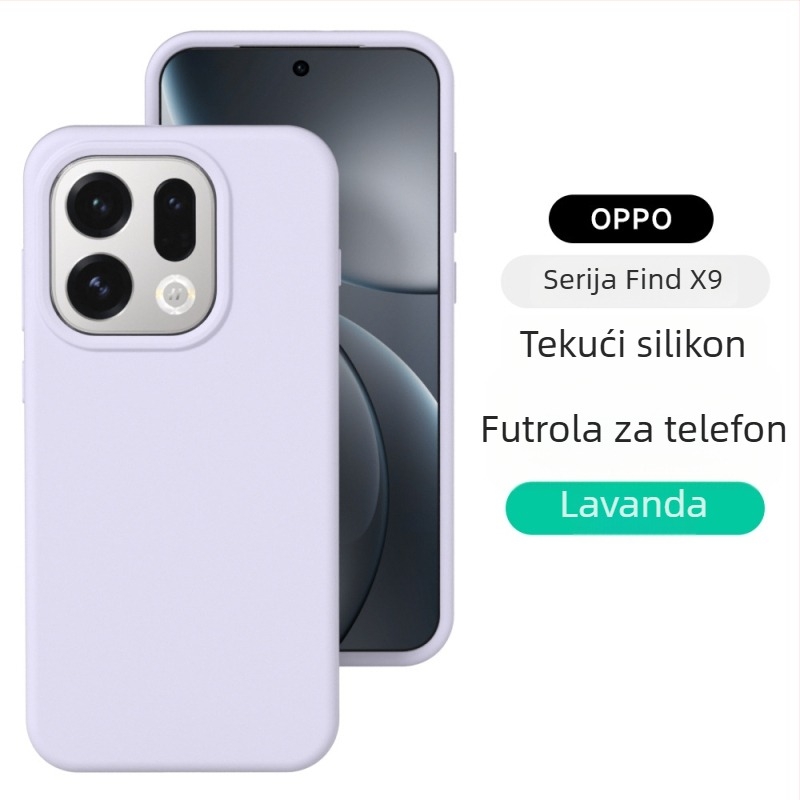 Kućište od tekućeg silikona s punim pokrićem za Oppo Reno 15 Pro – mekan dodir, otpornost na padove, mat završetak; boje: bijela, ružičasta, žuta, crvena, ljubičasta, siva, zelena, smeđa, plava, crna, antik bijela.