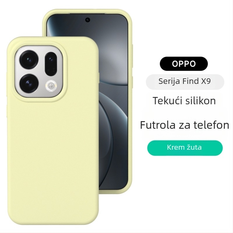 Kućište od tekućeg silikona s punim pokrićem za Oppo Reno 15 Pro – mekan dodir, otpornost na padove, mat završetak; boje: bijela, ružičasta, žuta, crvena, ljubičasta, siva, zelena, smeđa, plava, crna, antik bijela.