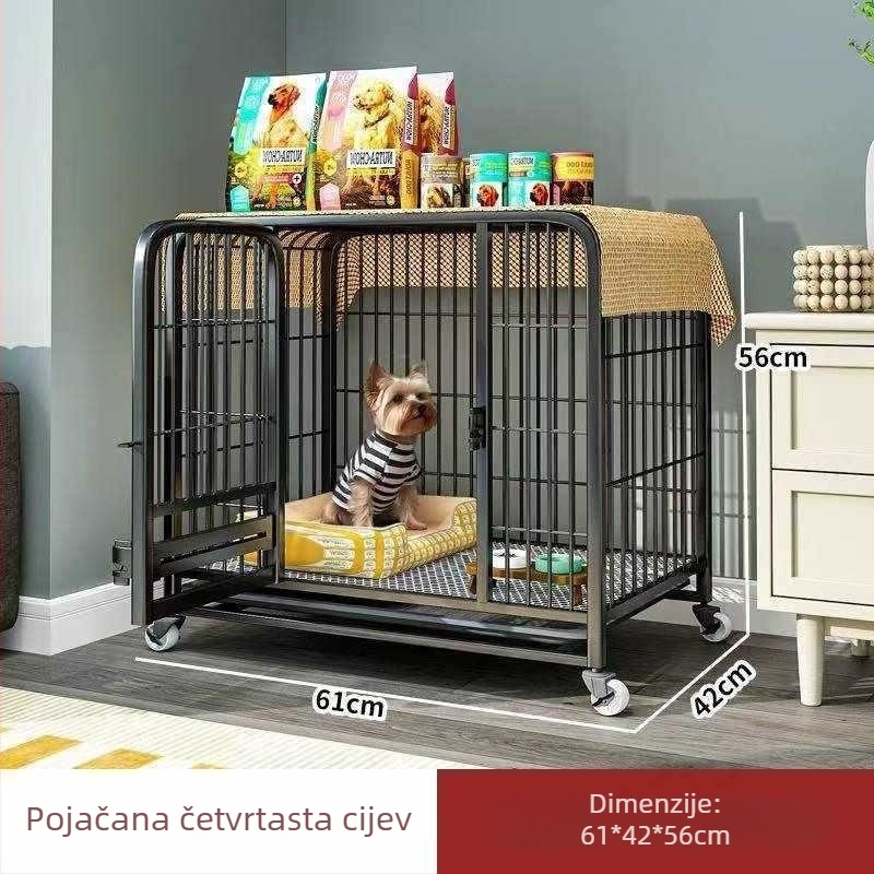 Unutarnja kavez za pse s pladnjem za toaletu, za srednje i velike pse