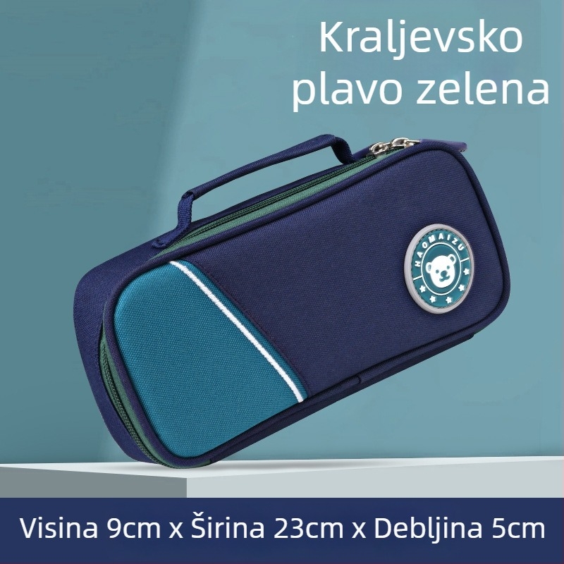 Neseser za olovke velike kapacitete za srednjoškolce, dvostruki sloj, jednostavan i sladak, unisex, modern stil