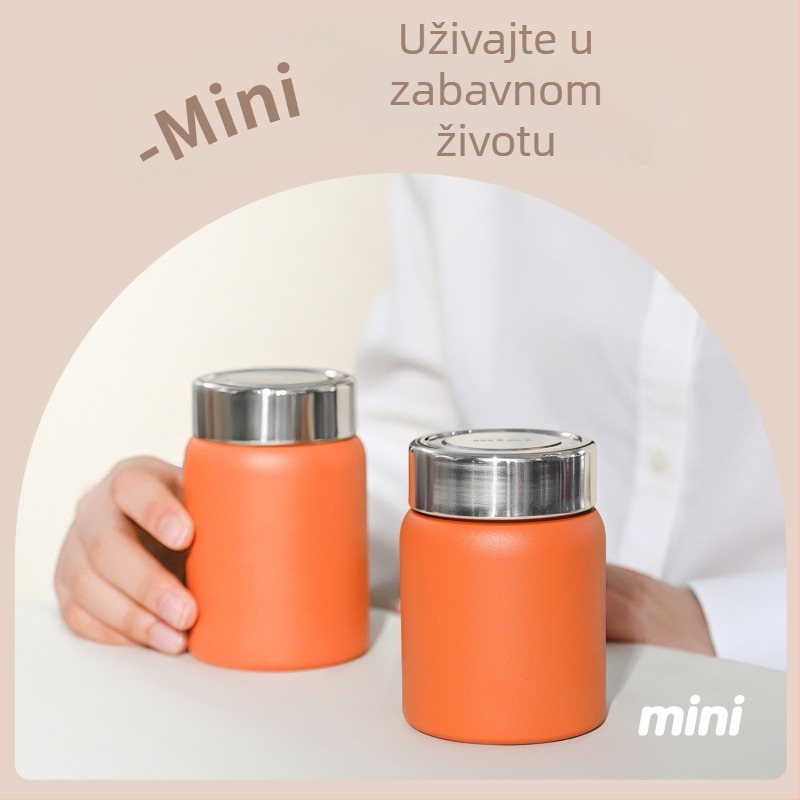 Nova elegantna šalica od nehrđajućeg čelika 316 s vakuum izolacijom za djecu, jednofarbna mini termos šalica, kompaktna džepna šalica