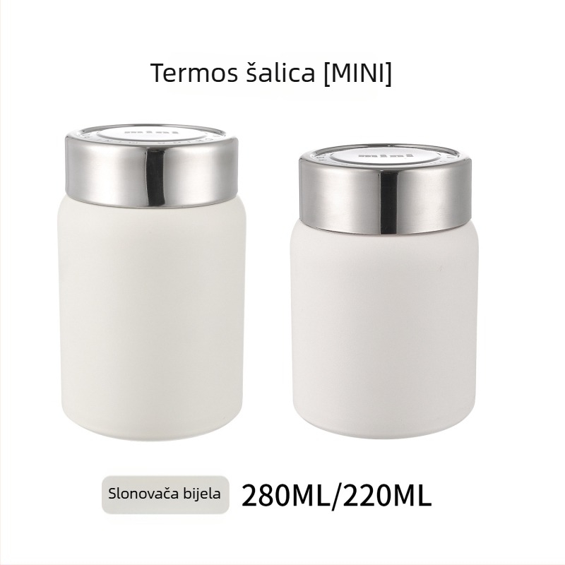 Nova elegantna šalica od nehrđajućeg čelika 316 s vakuum izolacijom za djecu, jednofarbna mini termos šalica, kompaktna džepna šalica