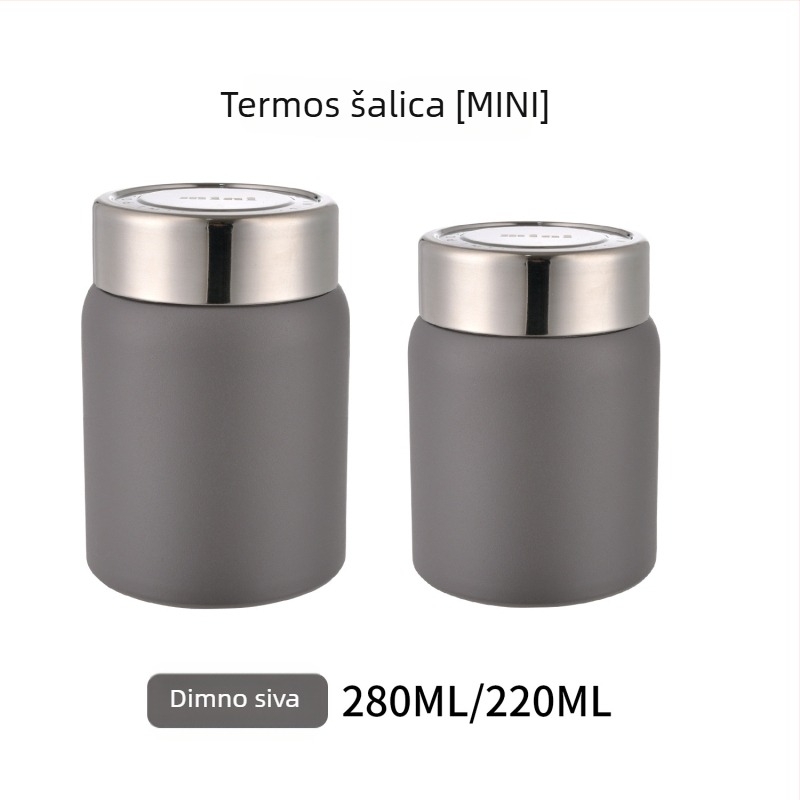 Nova elegantna šalica od nehrđajućeg čelika 316 s vakuum izolacijom za djecu, jednofarbna mini termos šalica, kompaktna džepna šalica