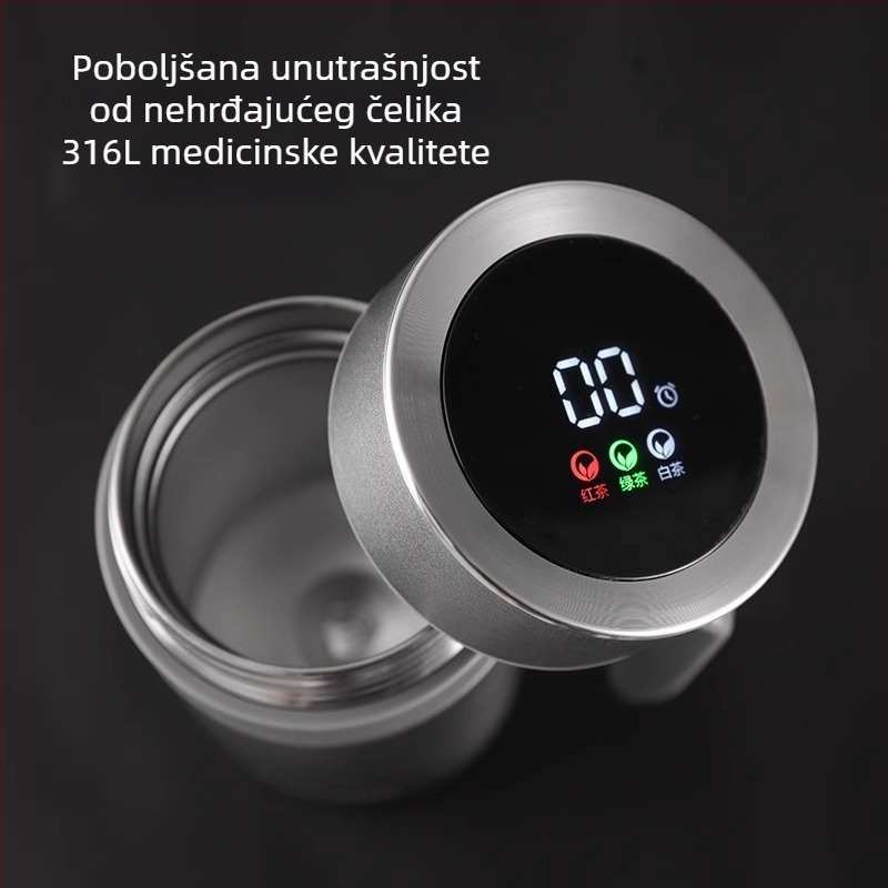 Fuguang termos od nehrđajućeg čelika s ručkom, velik kapacitet, čajni infuzor, unutarnji 316, vanjski 304, izolacija 6-12 sati, poslovni dar, tisk logotipa, pakiranje u šarenu kutiju