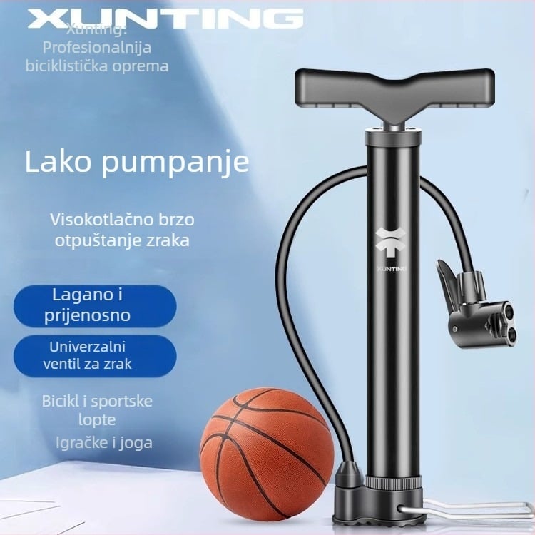 Prijenosna ručna pumpa za bicikle s visokim tlakom — mini pumpa za planinske bicikle i lopte