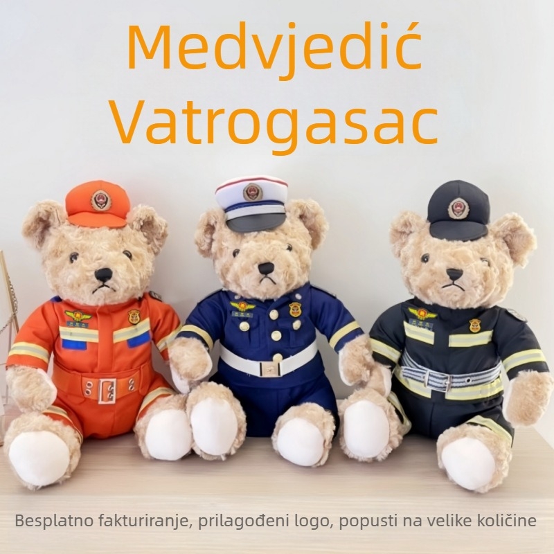 Plišani medvjedić vatrogasac