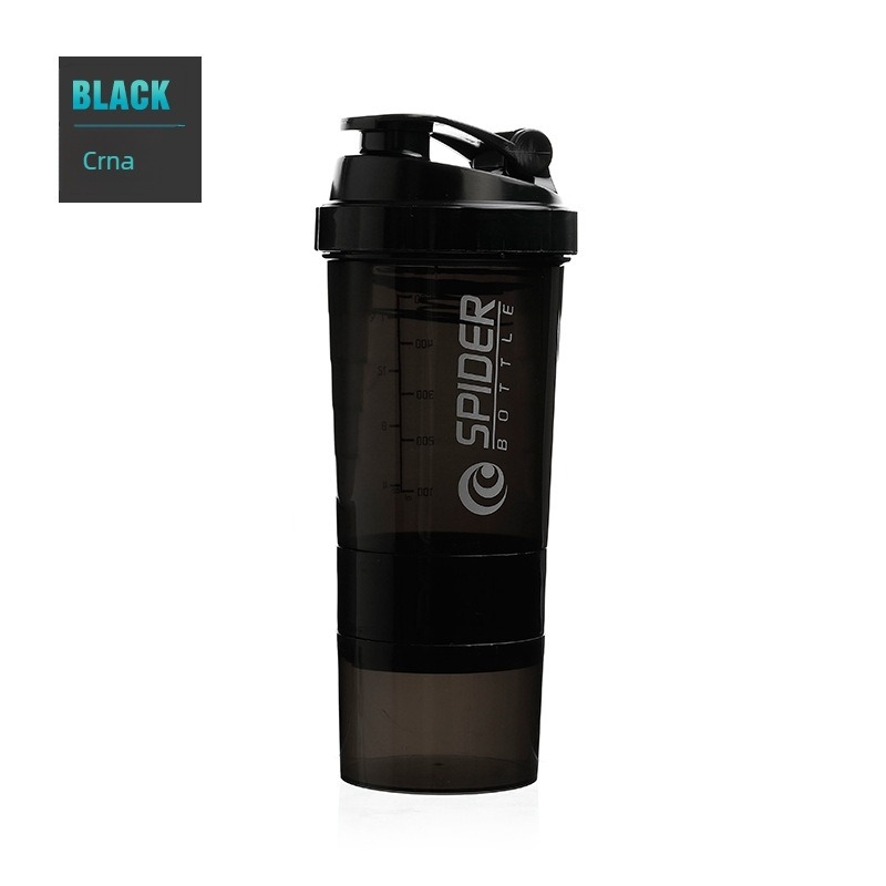 Proteinski shaker 500 ml s tri sloja, prenosiv za trening