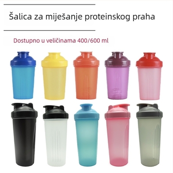 Prijenosna plastična shaker čaša s flip-top poklopcem, 400 ml, velika kapaciteta za fitness