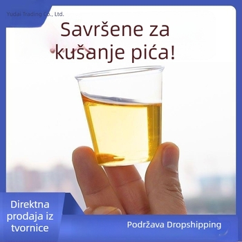 Jednokratne čaše za degustaciju, male veličine, prozirni tvrdi plast, ojačane, za degustaciju čajeva i pića, pojedinačno pakirane