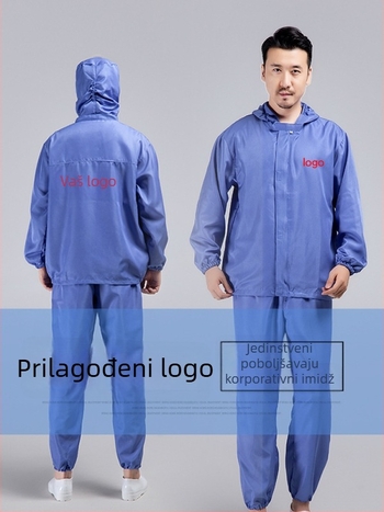 Set radne odjeće za prehrambenu tvornicu, s dugim rukavima, unisex, zaštita od prašine