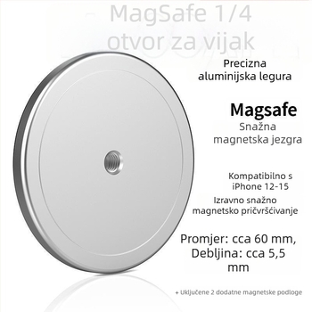 Sklopivi držač za telefon s trostrukim nogama, aluminijska legura, prijenosni magnetski nosač s navojem, mini teleskop