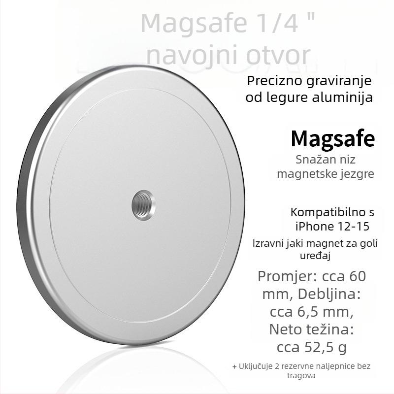 Sklopivi držač za telefon s trostrukim nogama, aluminijska legura, prijenosni magnetski nosač s navojem, mini teleskop
