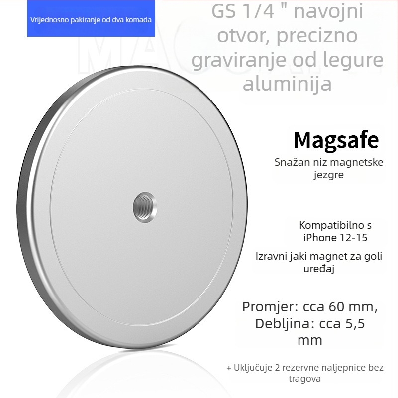 Sklopivi držač za telefon s trostrukim nogama, aluminijska legura, prijenosni magnetski nosač s navojem, mini teleskop