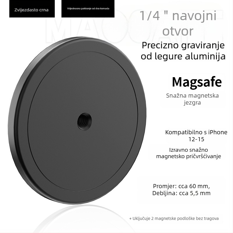 Sklopivi držač za telefon s trostrukim nogama, aluminijska legura, prijenosni magnetski nosač s navojem, mini teleskop