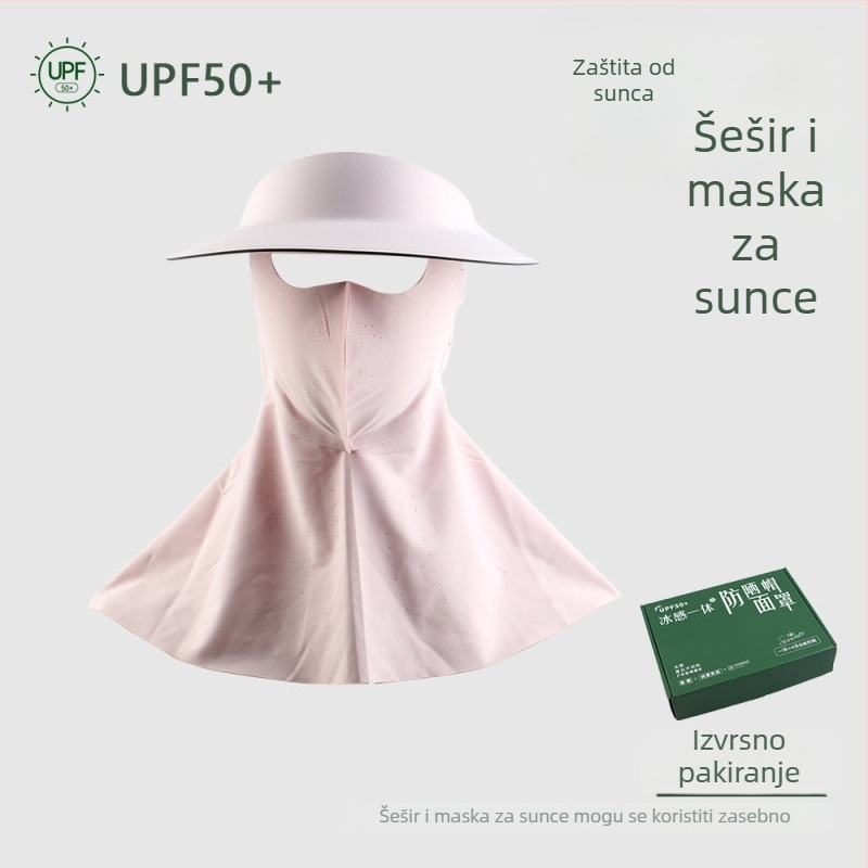 2025 nova sunčana kapa s odvojivom maskom za lice, vanjska UV zaštita, elegantna kutija za poklon