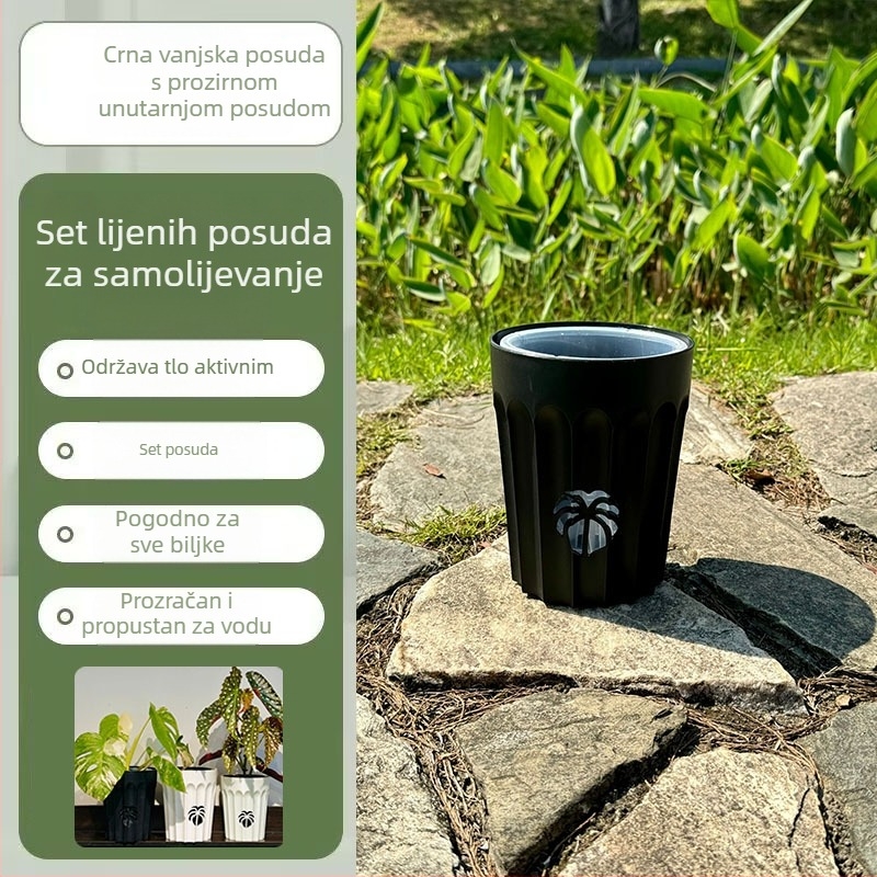Ažurirani debeli lonac za orhideje sa stupcem zraka za kontrolu korijena – set lonaca, prozračan i vodonepropusan, za Phalaenopsis