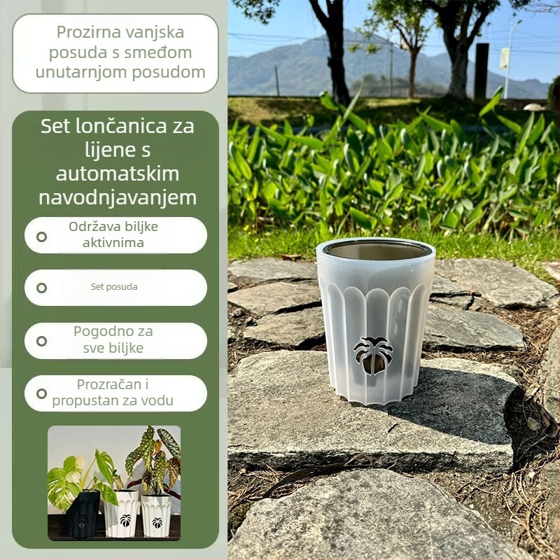 Ažurirani debeli lonac za orhideje sa stupcem zraka za kontrolu korijena – set lonaca, prozračan i vodonepropusan, za Phalaenopsis