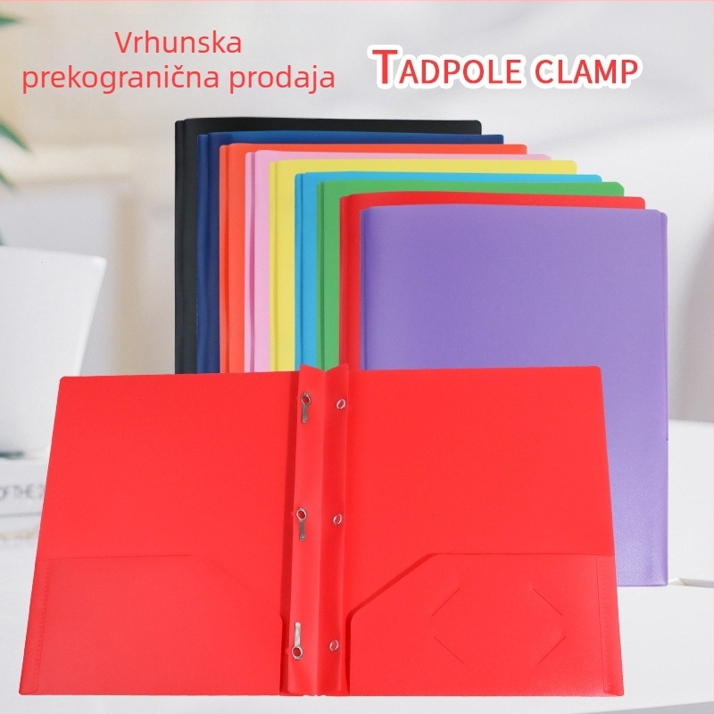 PP plastična mapa s 3-otvorom D-klipom, A4, višebojni organizator dokumenata