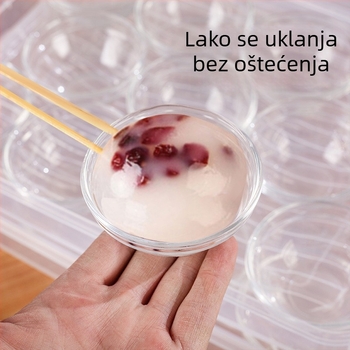 Prozirna ojačana višestruka kutija za zdjelice s desertima za štand