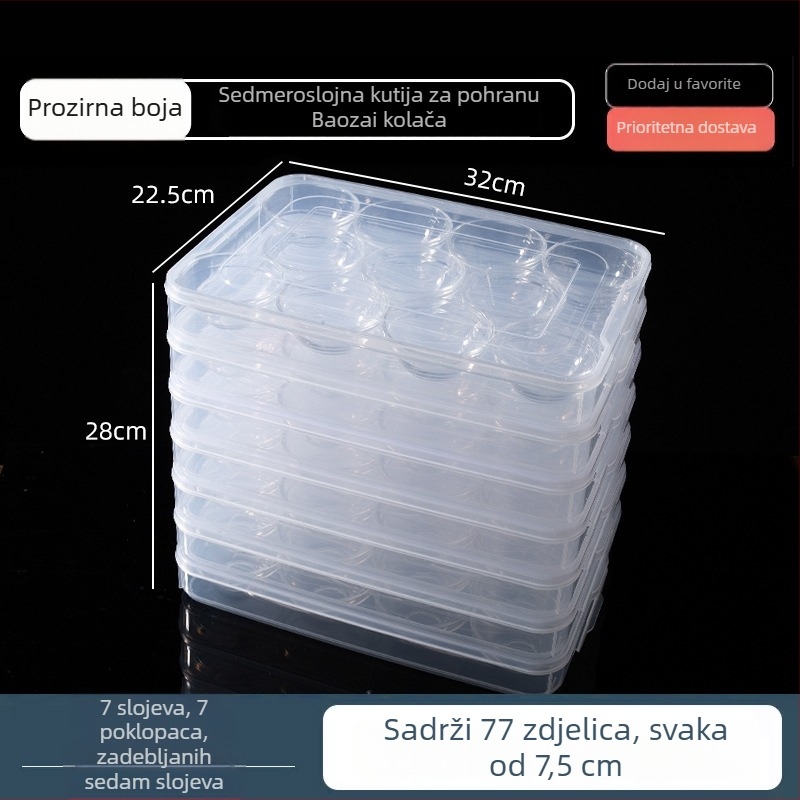 Prozirna ojačana višestruka kutija za zdjelice s desertima za štand