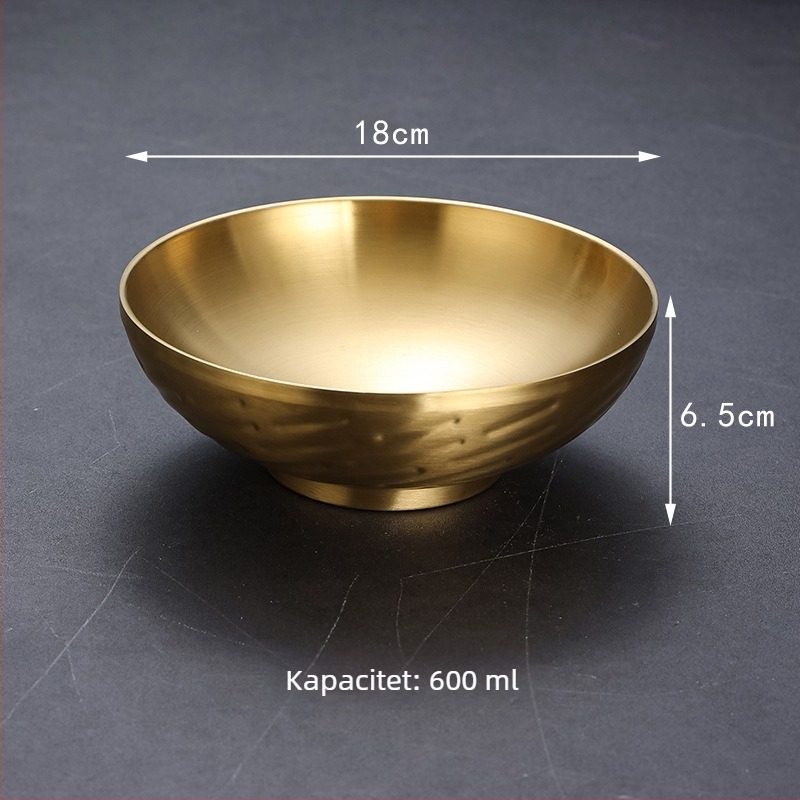304 nehrđajući čelik zdjela za rezance, velika izolirana zdjela za juhu u korejskom stilu, za ramen, Luosifen i Malatang; okrugli oblik, promjer 17–22.9 cm, s otisnutim logom.