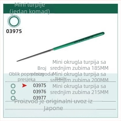 Mini ravni pilnik od čelika, metalni pilnik srednjeg zuba