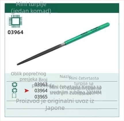 Mini ravni pilnik od čelika, metalni pilnik srednjeg zuba