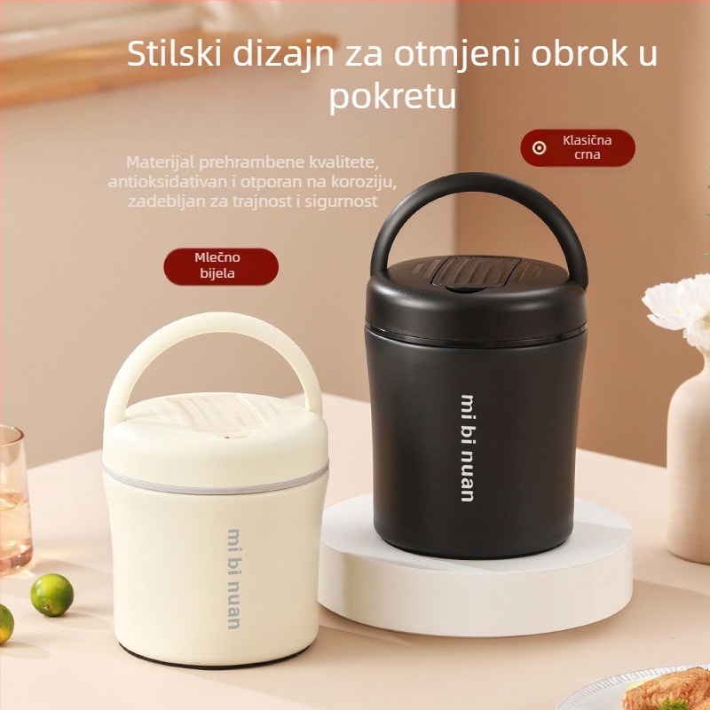 Dvostruka vakuumski izolirana kutija za ručak, 1,2 L, za studente i uredske radnike