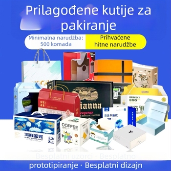 Prilagođena kutija za kozmetičku ambalažu sa srebrnim kartonskim završetkom, kolor kutija, bijela kartonska kutija, kutija s dvostrukom umetkom, valovita kutija tip avion, papirnata torba, tiskani logotip