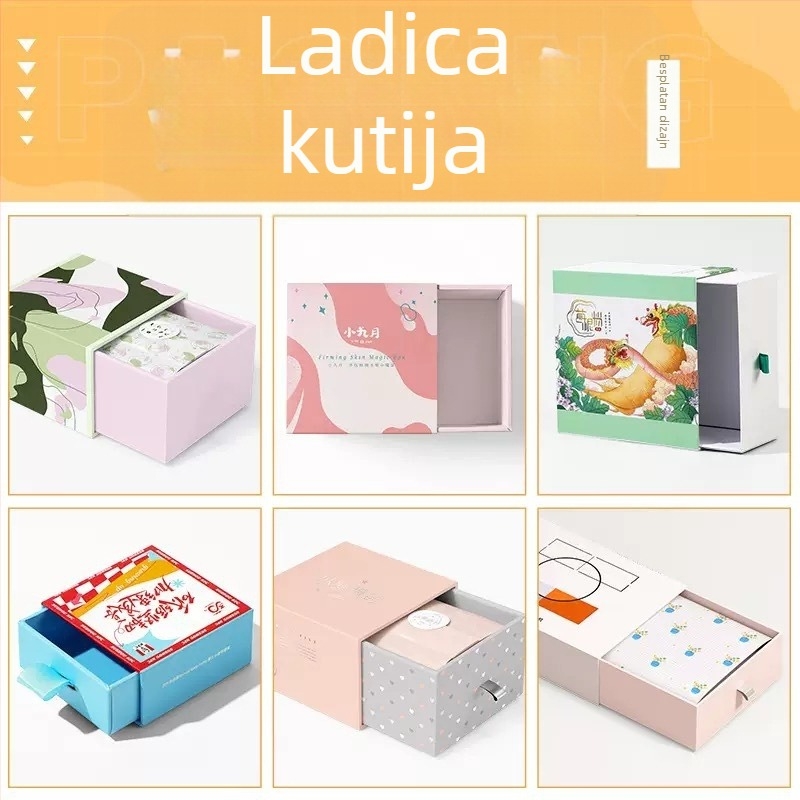 Prilagođena kutija za kozmetičku ambalažu sa srebrnim kartonskim završetkom, kolor kutija, bijela kartonska kutija, kutija s dvostrukom umetkom, valovita kutija tip avion, papirnata torba, tiskani logotip