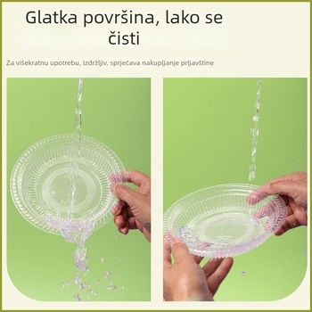 Jednokratni tanjur, ojačan, otporan na visoke temperature, plastični, veliki ovalni tanjur za restorane i piknik