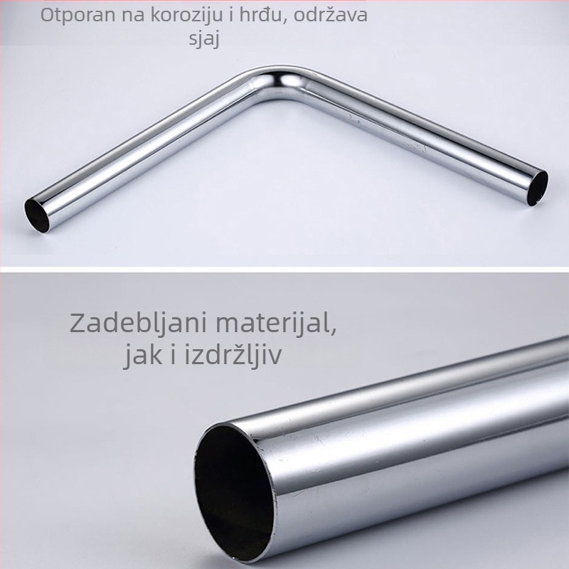 32 mm cijev za ispiranje klozeta tip squat, 304 nehrđajući čelik, L-oblik spojni cijev, produžena cijev za ispiranje s pedalskim ventilom