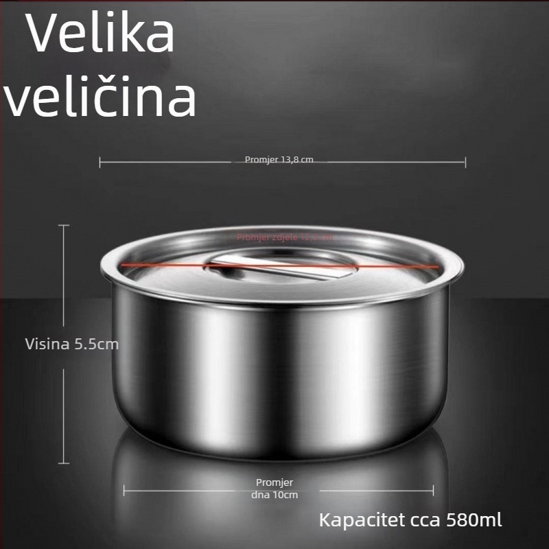 304 nehrđajući čelik, posuda za parenje s poklopcem, pogodna za dječju hranu, posuda za pareni jaja puding i gulaš
