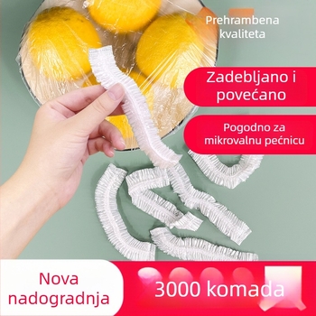 Jednokratni poklopac za plastičnu foliju, za kuhinju, pokrivanje ostataka hrane u zdjelama i tanjurima, s elastičnim otvorom, veleprodaja