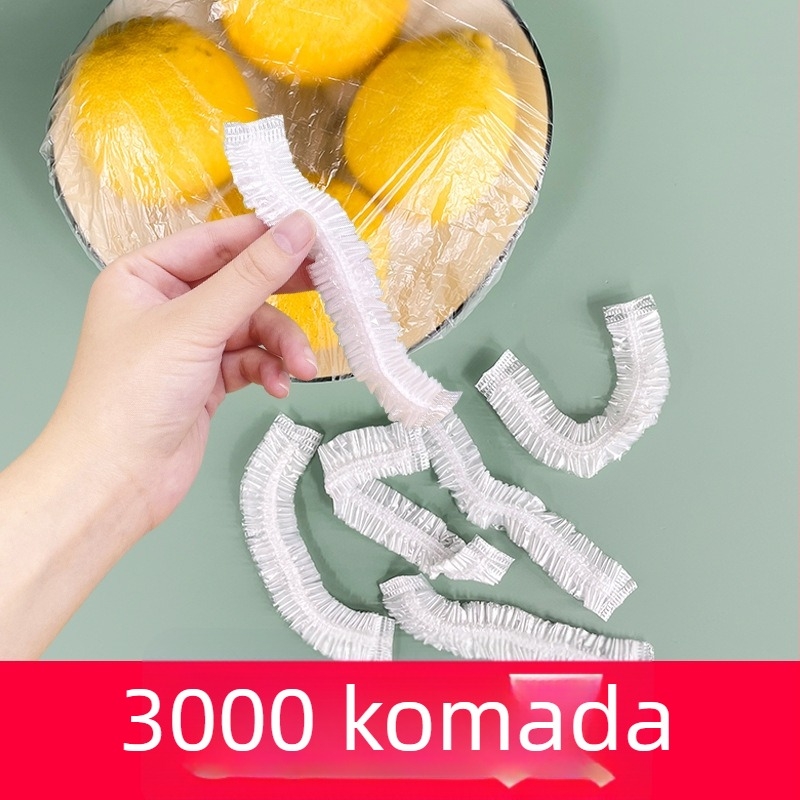 Jednokratni poklopac za plastičnu foliju, za kuhinju, pokrivanje ostataka hrane u zdjelama i tanjurima, s elastičnim otvorom, veleprodaja