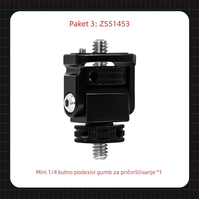 Gimbal s konstantnim tlumenjem za DJI Osmo 360, nosač s 1/4''-1/4'' navojem