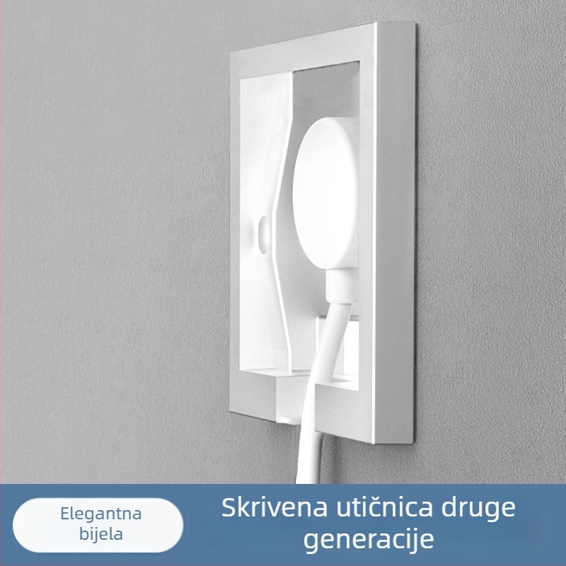Skrivena ugradbena zidna utičnica tipa 86 s pet otvora, vodootporan panel za ugrađeni hladnjak