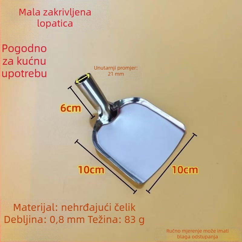 Deblja vintage špatula od nehrđajućeg čelika za kuhanje kod kuće, velika kuhinjska špatula s drvenom ručkom, zaštita od opeklina, tradicionalni stil