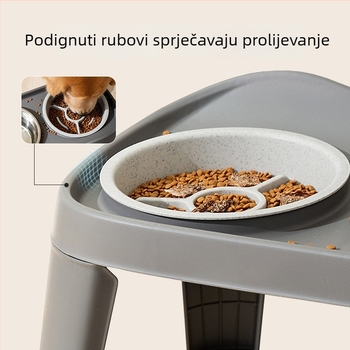 Podignuta dvostruka posuda za velike pse — sklopiva baza, posuda za hranu za Zlatnog retrivera i velike pse