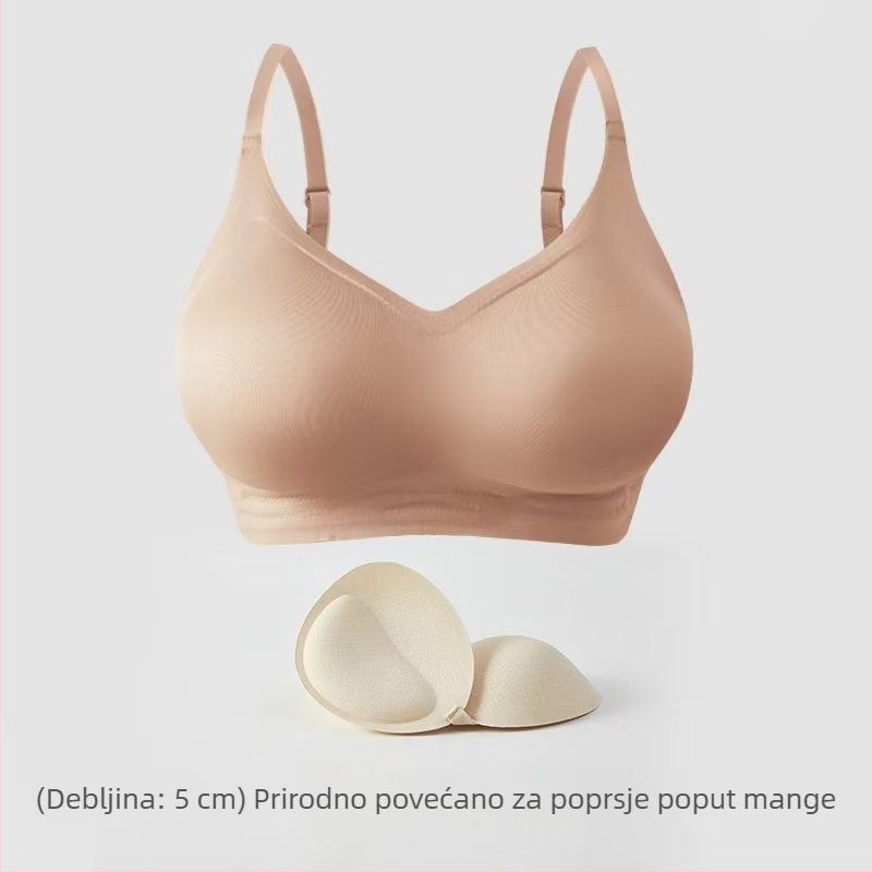 Bezšivna grudnjica za male grudi, podizanje i skupljanje, prozračna, vest-stil s stražnjim zatvaračem, za žene, s karikaturnim printom
