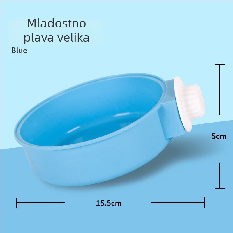 Nehrđajući čelični posuda za kućne ljubimce — jedna zdjela za hranu i vodu za mačke i pse, s mogućnošću vješanja ili fiksnog držača.