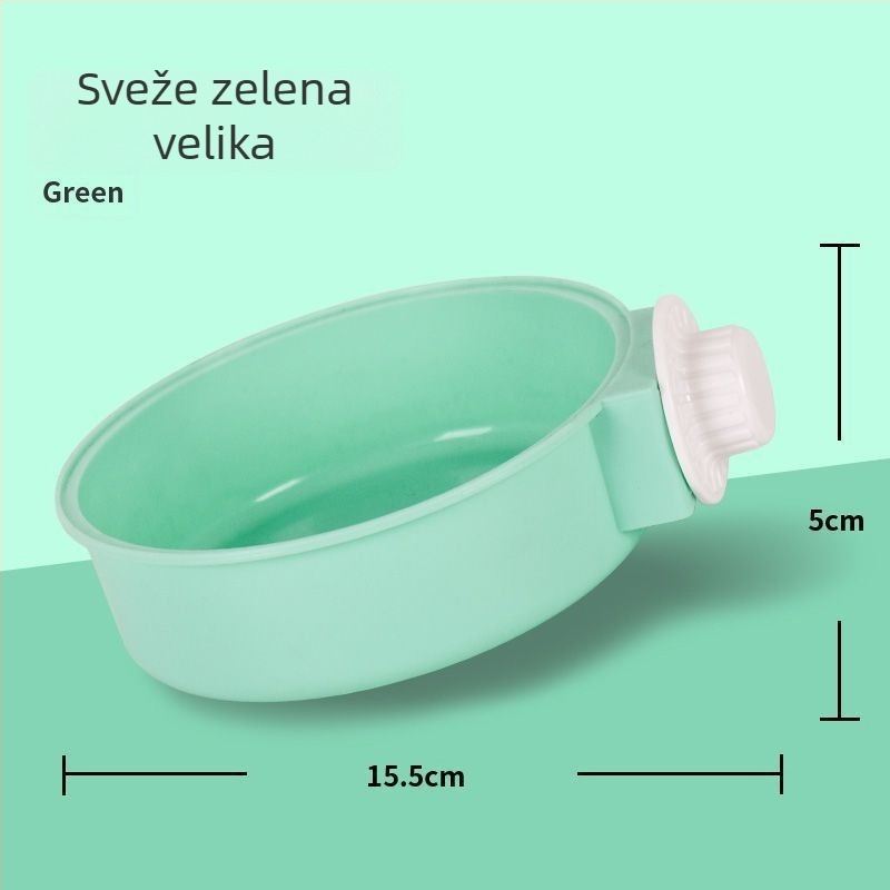 Nehrđajući čelični posuda za kućne ljubimce — jedna zdjela za hranu i vodu za mačke i pse, s mogućnošću vješanja ili fiksnog držača.