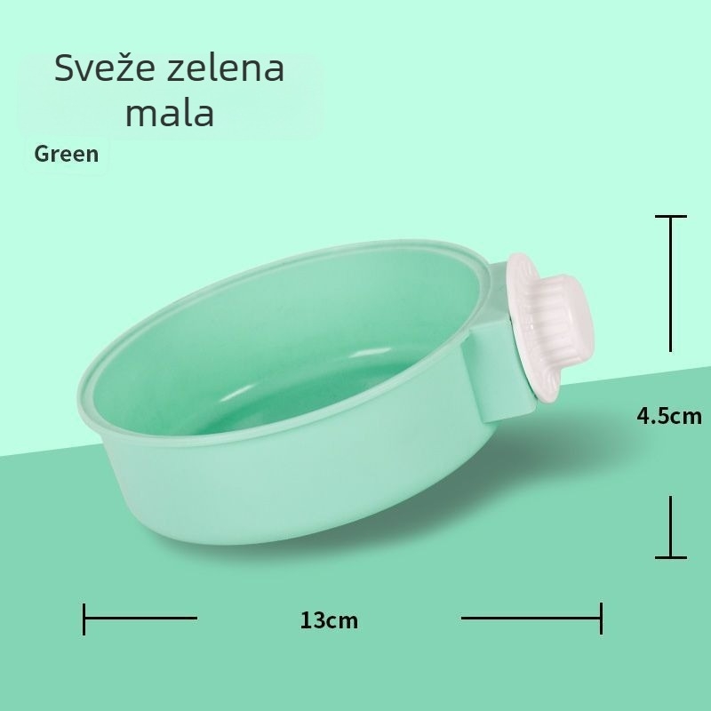 Nehrđajući čelični posuda za kućne ljubimce — jedna zdjela za hranu i vodu za mačke i pse, s mogućnošću vješanja ili fiksnog držača.