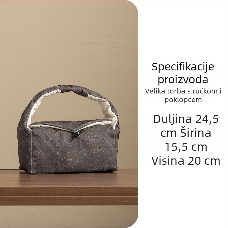 Putna torbica za čajni servis — platnena torbica za čajnik i šalice, prijenosni set za čaj na otvorenom