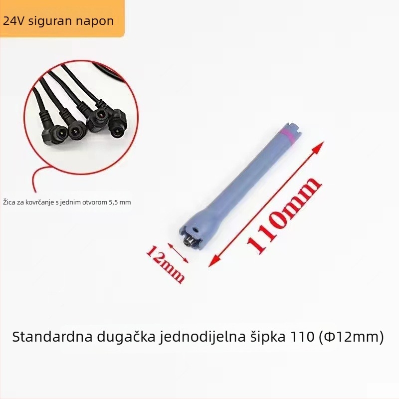 24V digitalni grijani štapić za trajnu kosu s jednim otvorom, promjer 5,5 mm, vodootporan i otporan na eksplozije, profesionalni alat za salon