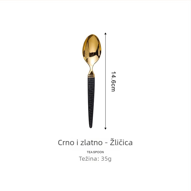 Set pribora od nehrđajućeg čelika 304 sa zmijskim uzorkom, zapadnjački stil: nož i vilica, žlica, uključujući nož i vilicu za steak, kašičicu za kavu i žlicu za večeru