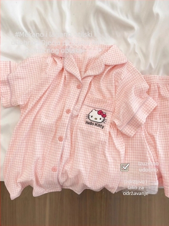 Dječji ljetni pidžama set – Cloud Cotton, 100% poliester, kratki rukavi, tanki materijal
