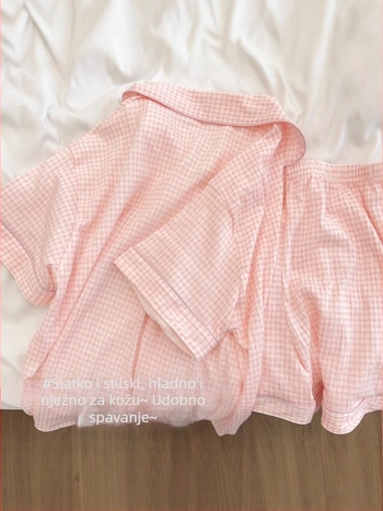 Dječji ljetni pidžama set – Cloud Cotton, 100% poliester, kratki rukavi, tanki materijal